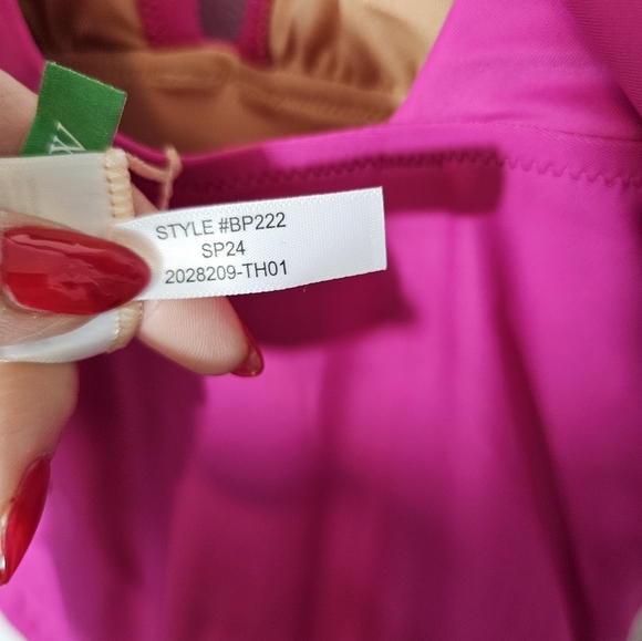 J. Crew Women's Ruched Ruffle One Piece Fushia Swim Suit Size 6 NWT - Picture 5 of 8